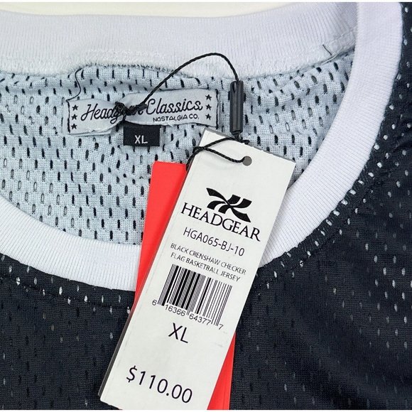 Nipsey Hussle #60 Crenshaw Headgear Classics Men XL Black White Checkered Jersey - Picture 6 of 11